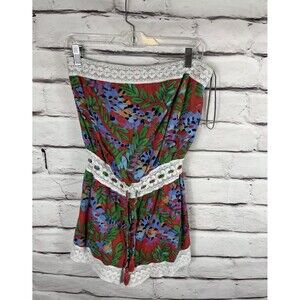 Aerie Womens Size M Multicolor/Green Sleeveless Romper